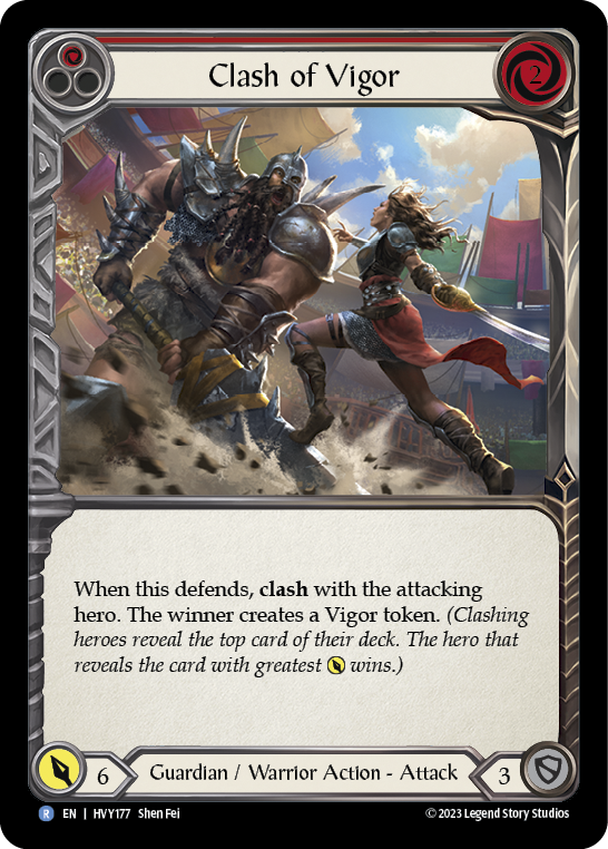 Clash of Vigor (Red) [HVY177] (Heavy Hitters)  Rainbow Foil | Good Games Morley