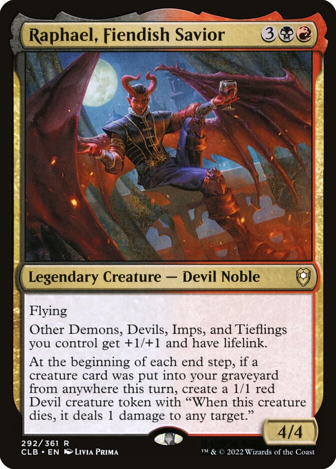 Raphael, Fiendish Savior 292 (Commander Legends: Battle for Baldur's Gate)  - Foil | Good Games Morley