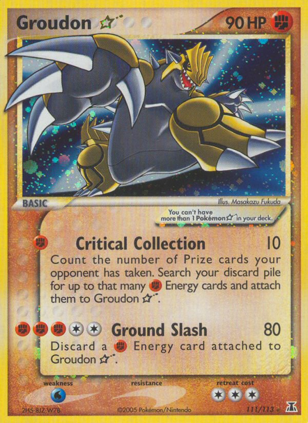 Groudon Star (111/113) [EX: Delta Species] | Good Games Morley