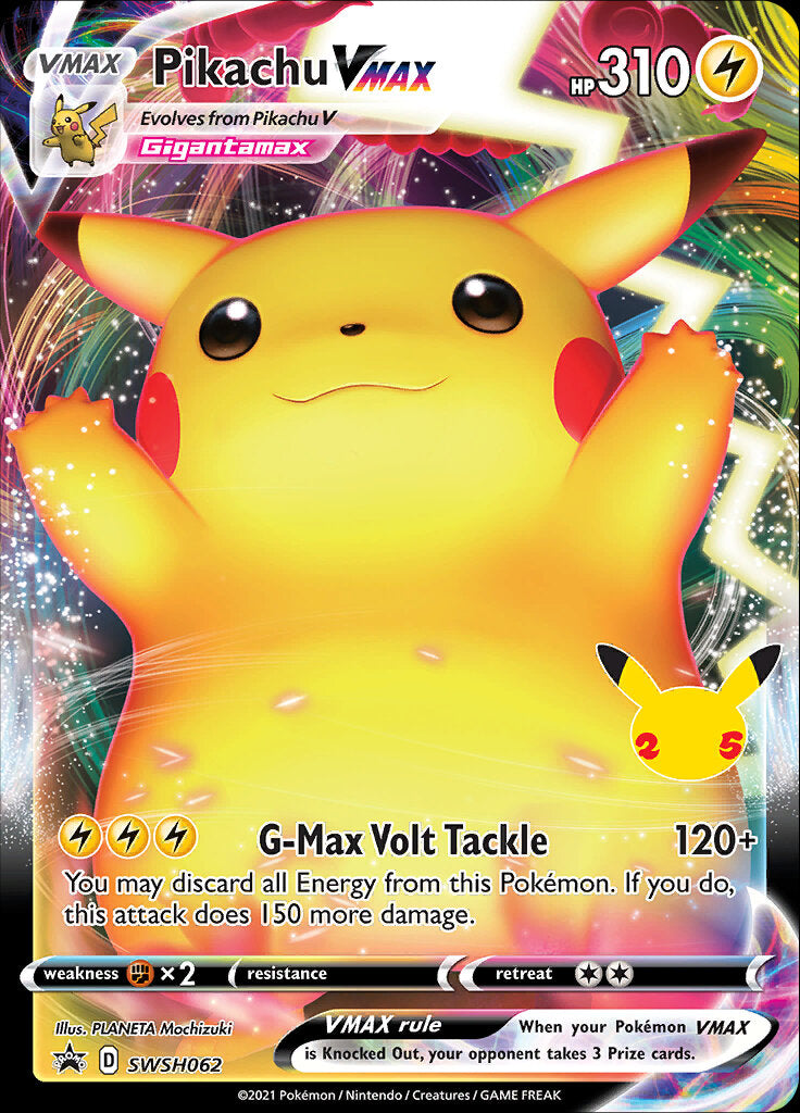 Pikachu VMAX (SWSH062) (Celebrations) [Sword & Shield: Black Star Promos] | Good Games Morley