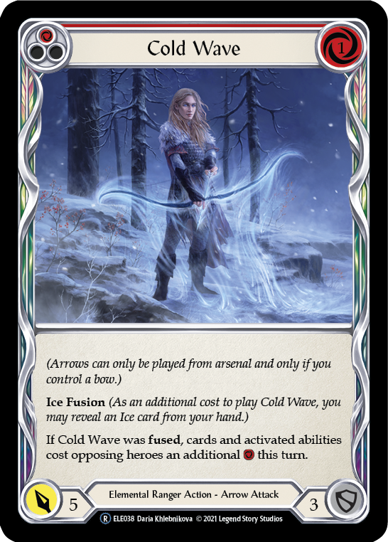 Cold Wave (Red) [U-ELE038] (Tales of Aria Unlimited)  Unlimited Rainbow Foil | Good Games Morley