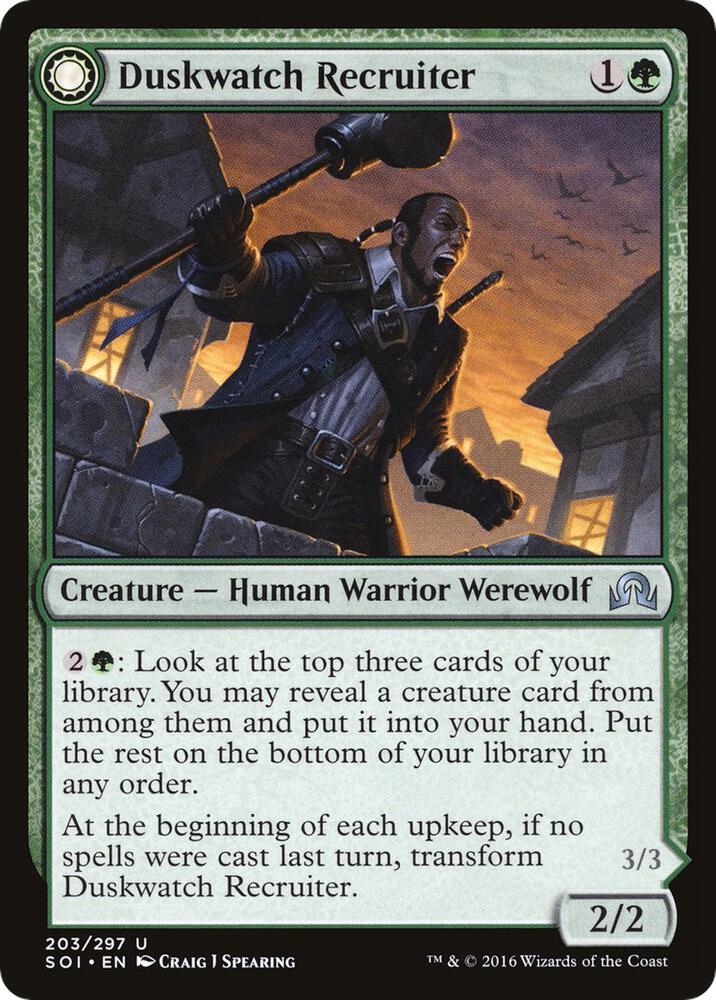 Duskwatch Recruiter 203 (Shadows over Innistrad)  - Foil | Good Games Morley