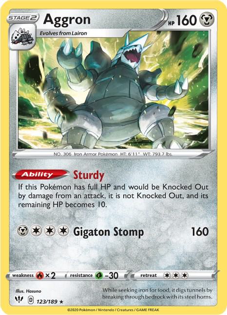 Aggron 123/189 (SWSH03: Darkness Ablaze)  - Holofoil | Good Games Morley