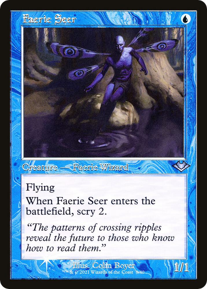 Faerie Seer 8/40 (Modern Horizons)  - Retro Foil | Good Games Morley