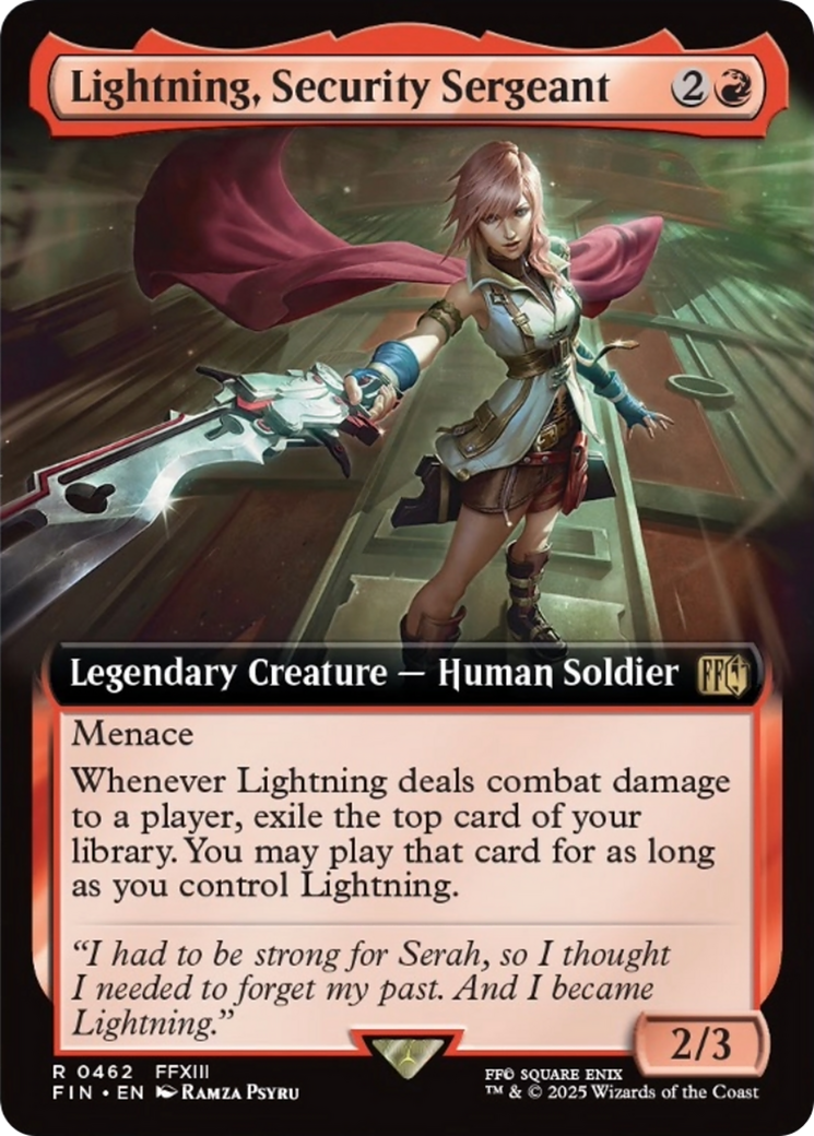 Lightning, Security Sergeant (Extended Art) [FINAL FANTASY] | Good Games Morley
