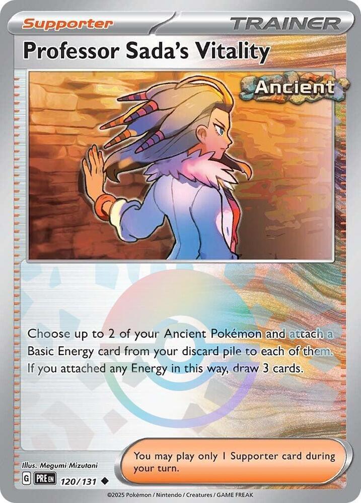 Professor Sada's Vitality 120/131 (SV: Prismatic Evolutions)  - Poke Ball Holofoil | Good Games Morley