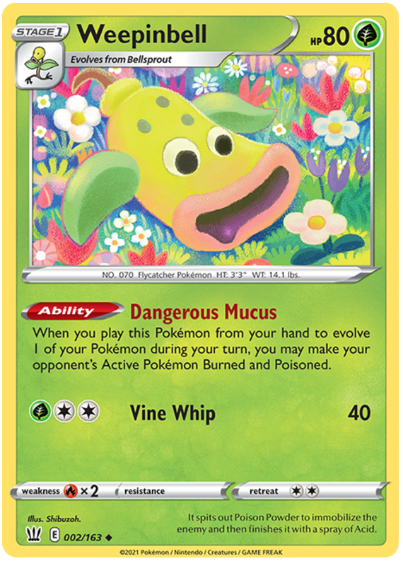 Weepinbell (002/163) [Sword & Shield: Battle Styles] | Good Games Morley