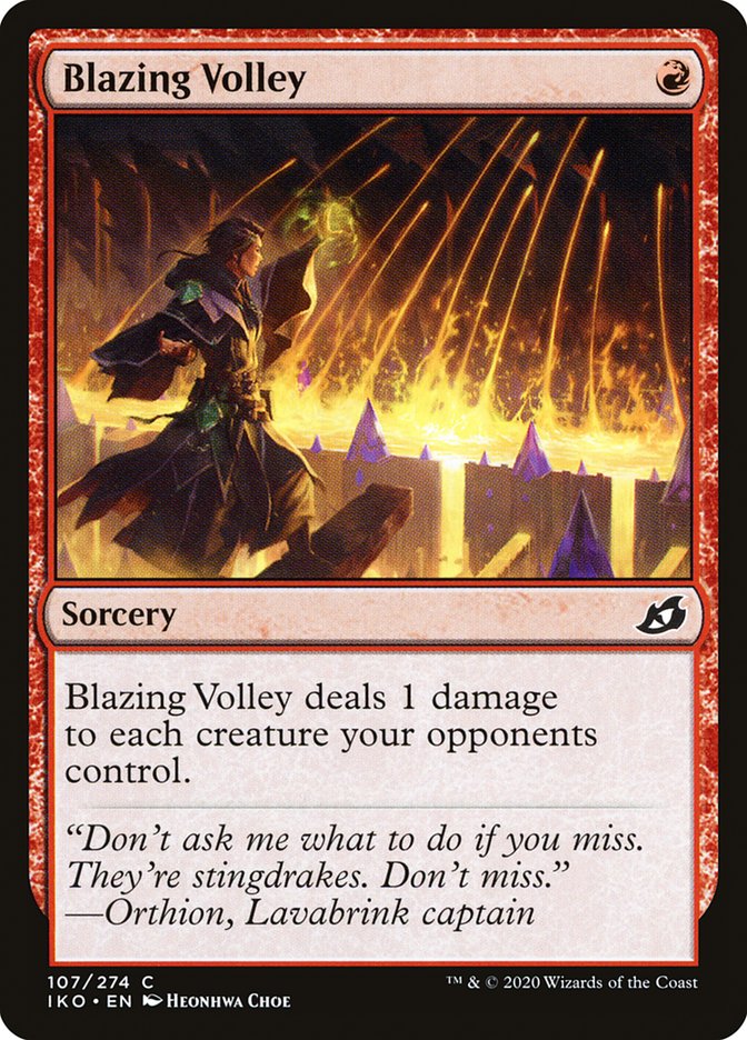 Blazing Volley 107/274 (Ikoria: Lair of Behemoths)  | Good Games Morley
