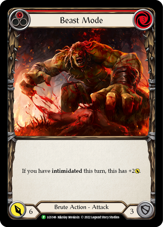 Beast Mode (Red) [LGS146] (Promo)  Rainbow Foil | Good Games Morley