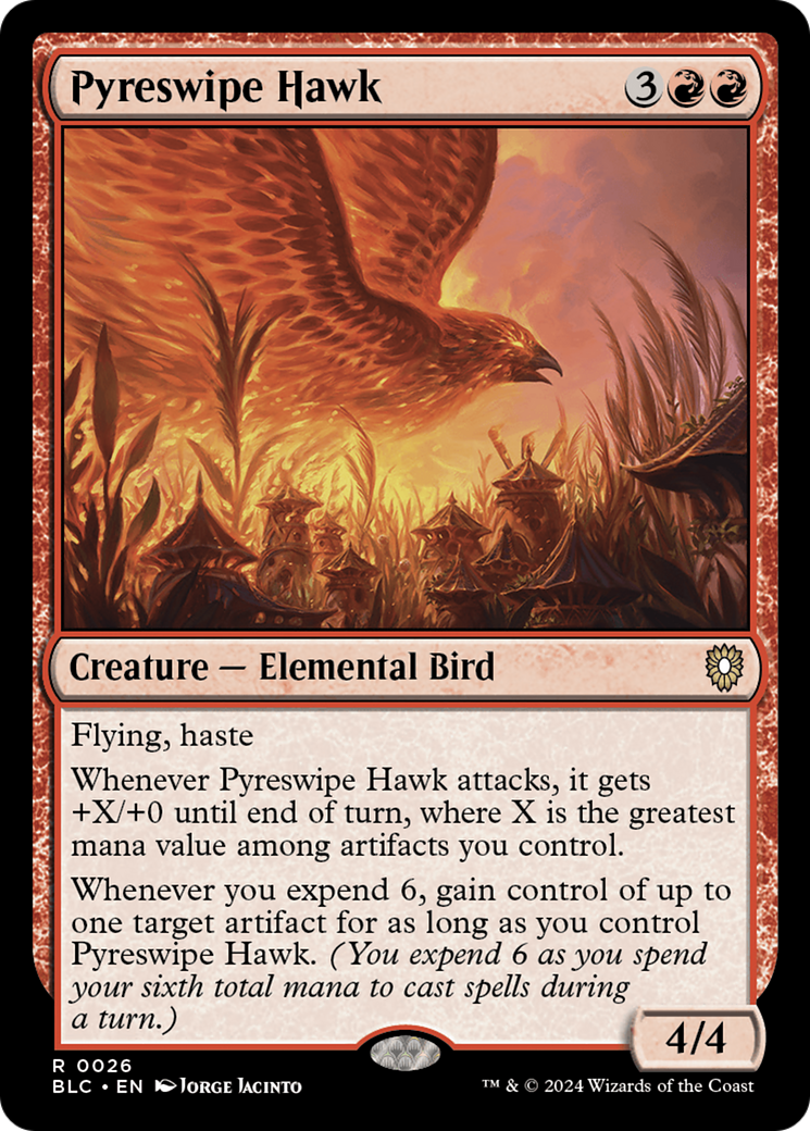 Pyreswipe Hawk [Bloomburrow Commander] | Good Games Morley