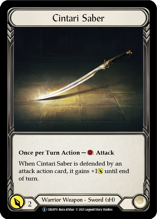 Cintari Saber [U-CRU079] (Crucible of War Unlimited)  Unlimited Rainbow Foil | Good Games Morley