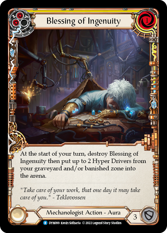 Blessing of Ingenuity (Yellow) [DYN099] (Dynasty)  Rainbow Foil | Good Games Morley