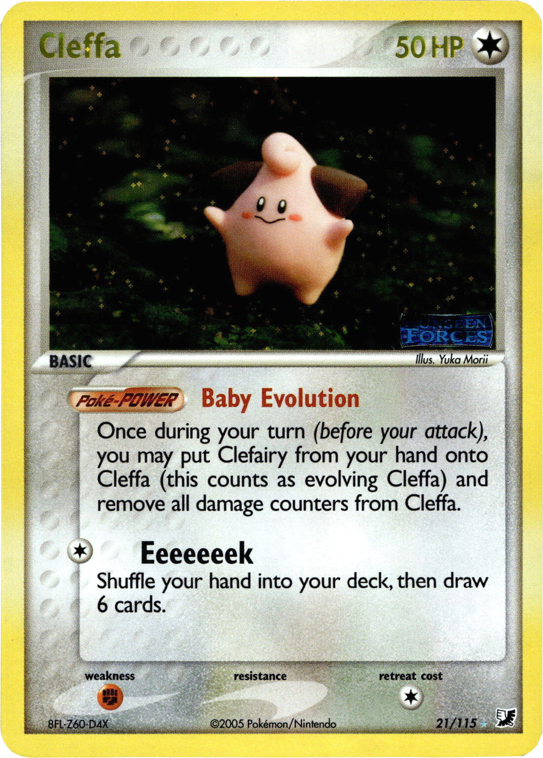 Cleffa (21/115) (Stamped) [EX: Unseen Forces] | Good Games Morley