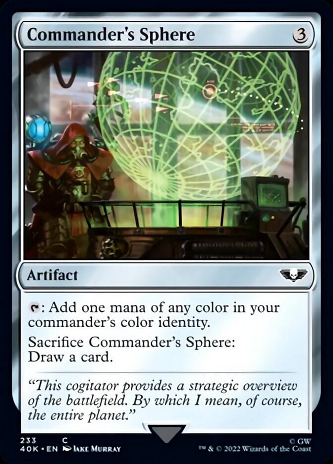 Commander's Sphere (233) (Surge Foil) [Warhammer 40,000] | Good Games Morley