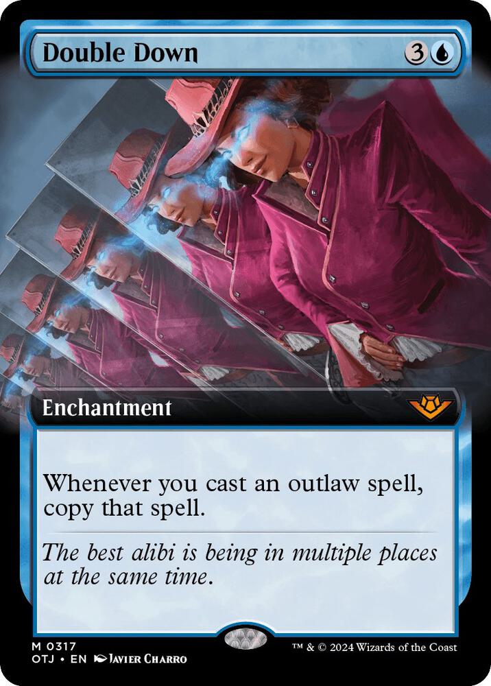 Double Down 317/286 (Outlaws of Thunder Junction)  - Extended Art Foil | Good Games Morley