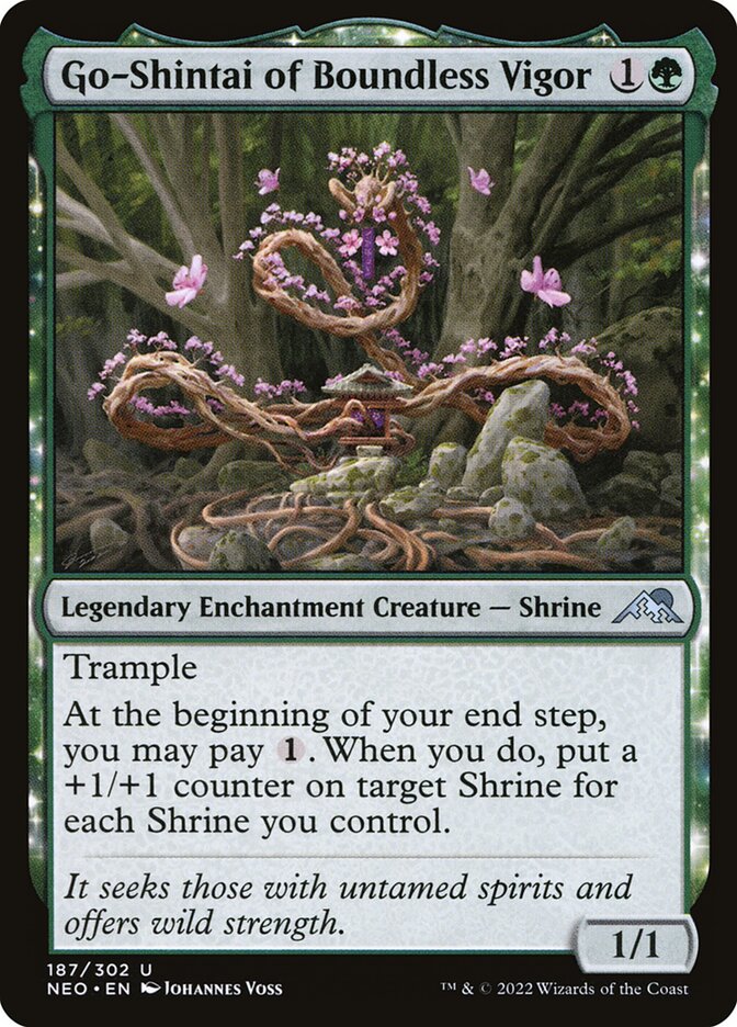 Go-Shintai of Boundless Vigor 187 (Kamigawa: Neon Dynasty)  - Foil | Good Games Morley