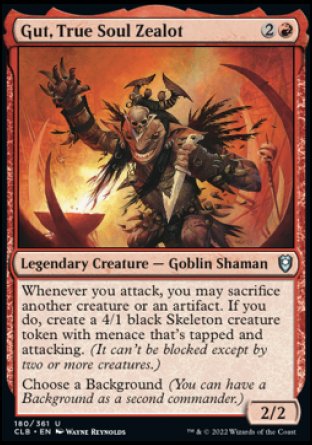 Gut, True Soul Zealot [Commander Legends: Battle for Baldur's Gate] | Good Games Morley