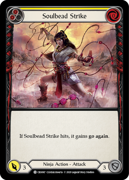Soulbead Strike (Yellow) [CRU067] (Crucible of War)  1st Edition Rainbow Foil | Good Games Morley