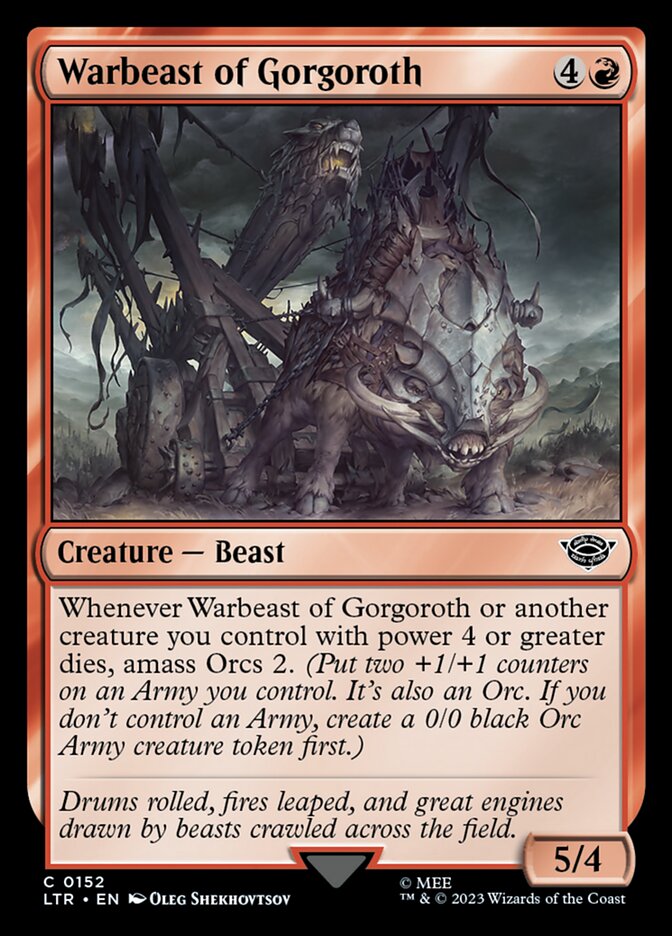 Warbeast of Gorgoroth 152/281 (Universes Beyond: The Lord of the Rings: Tales of Middle-earth)  | Good Games Morley