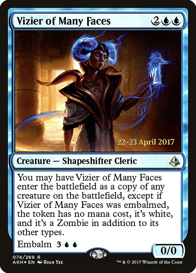 Vizier of Many Faces [Amonkhet Prerelease Promos] | Good Games Morley
