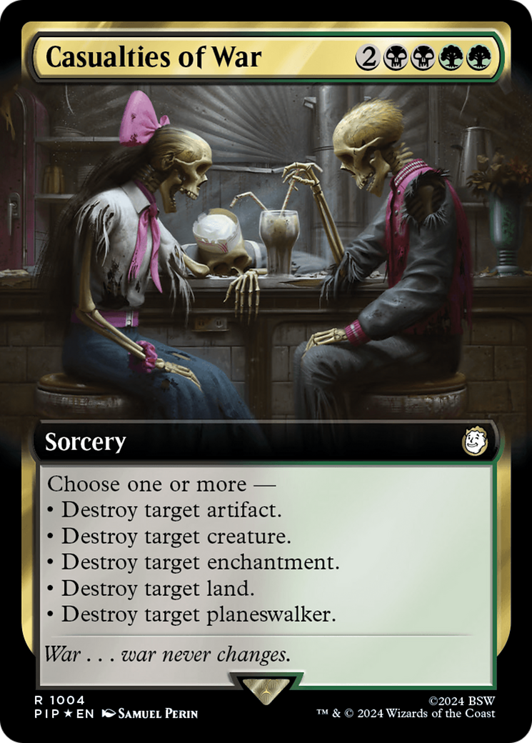 Casualties of War (Extended Art) (Surge Foil) [Fallout] | Good Games Morley