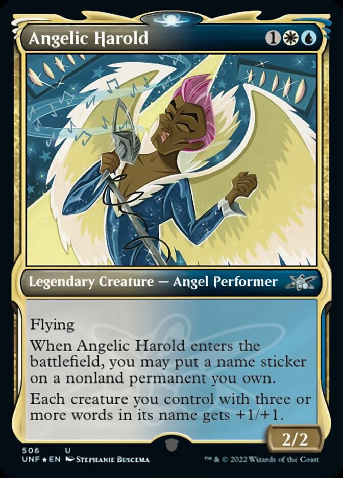 Angelic Harold (Showcase) (Galaxy Foil) [Unfinity] | Good Games Morley