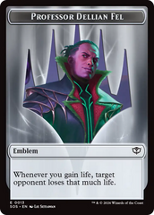 Professor Dellian Fel // Pest (0008) Double-Sided Token [Secrets of Strixhaven Tokens] | Good Games Morley