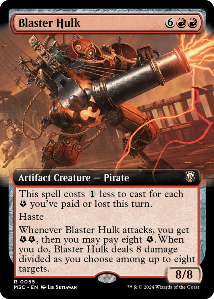 Blaster Hulk (Extended Art) (Ripple Foil) [Modern Horizons 3 Commander] | Good Games Morley