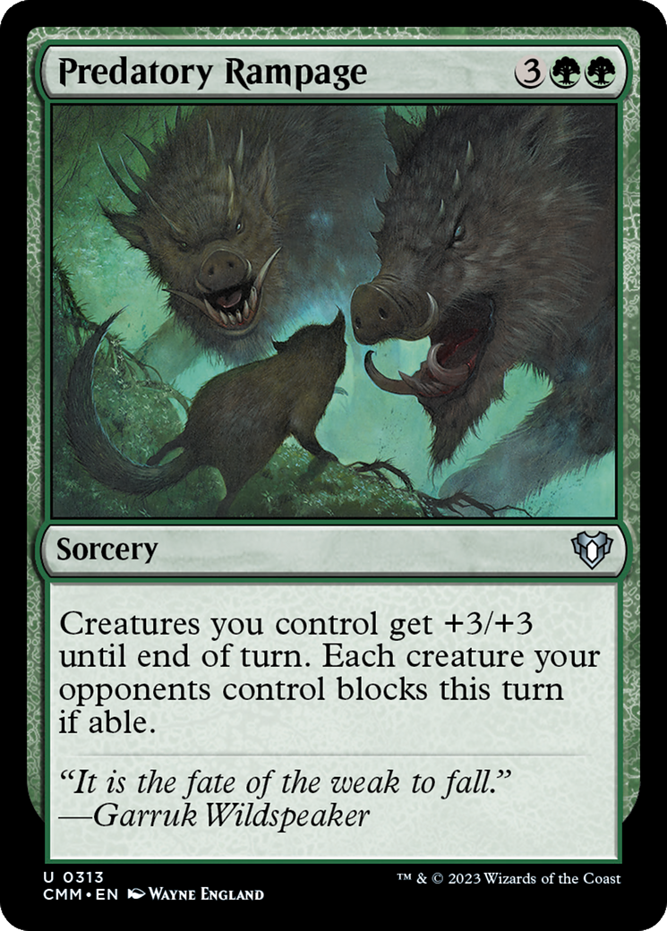 Predatory Rampage [Commander Masters] | Good Games Morley