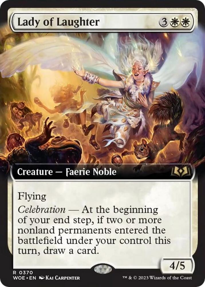 Lady of Laughter 370/276 (Wilds of Eldraine)  - Extended Art | Good Games Morley