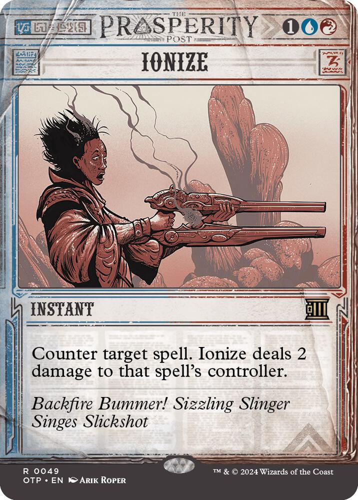 Ionize 49/65 (Outlaws of Thunder Junction: Breaking News)  - Showcase Foil | Good Games Morley