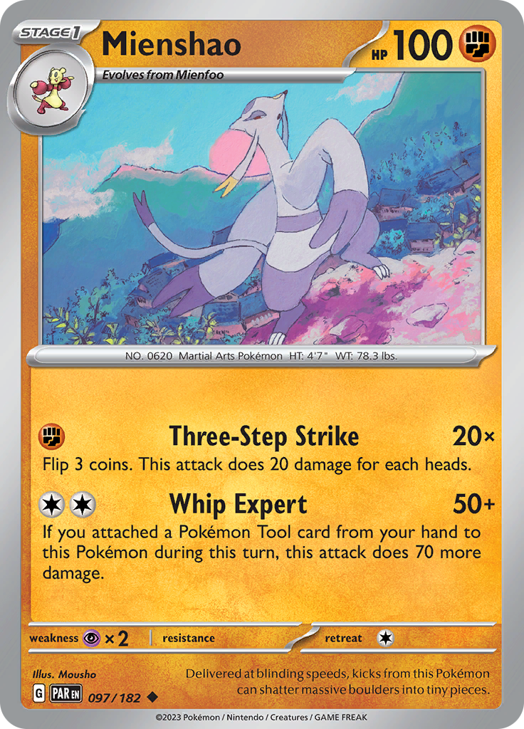 Mienshao (097/182) [Scarlet & Violet: Paradox Rift] | Good Games Morley
