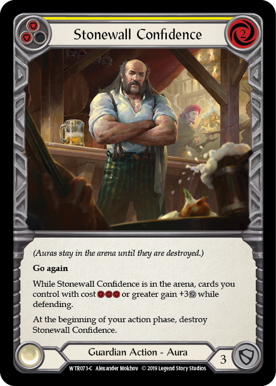 Stonewall Confidence (Yellow) [WTR073-C] (Welcome to Rathe)  Alpha Print Rainbow Foil | Good Games Morley