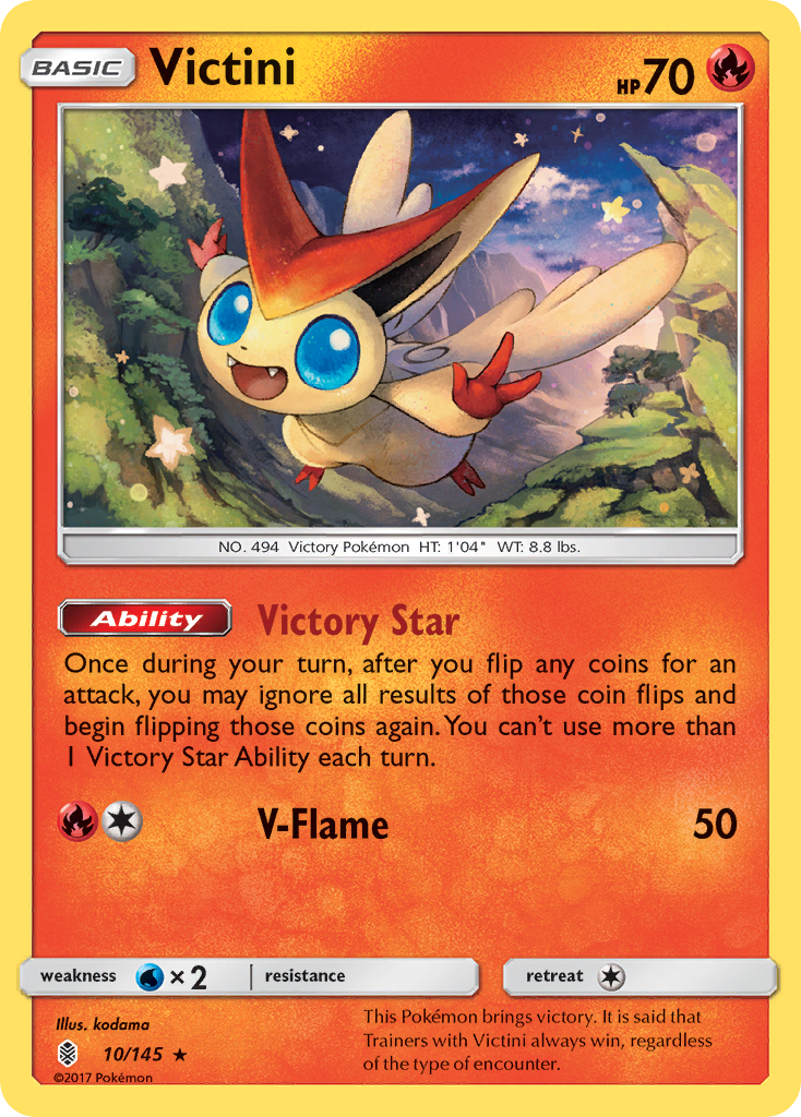 Victini (10/145) [Sun & Moon: Guardians Rising] | Good Games Morley