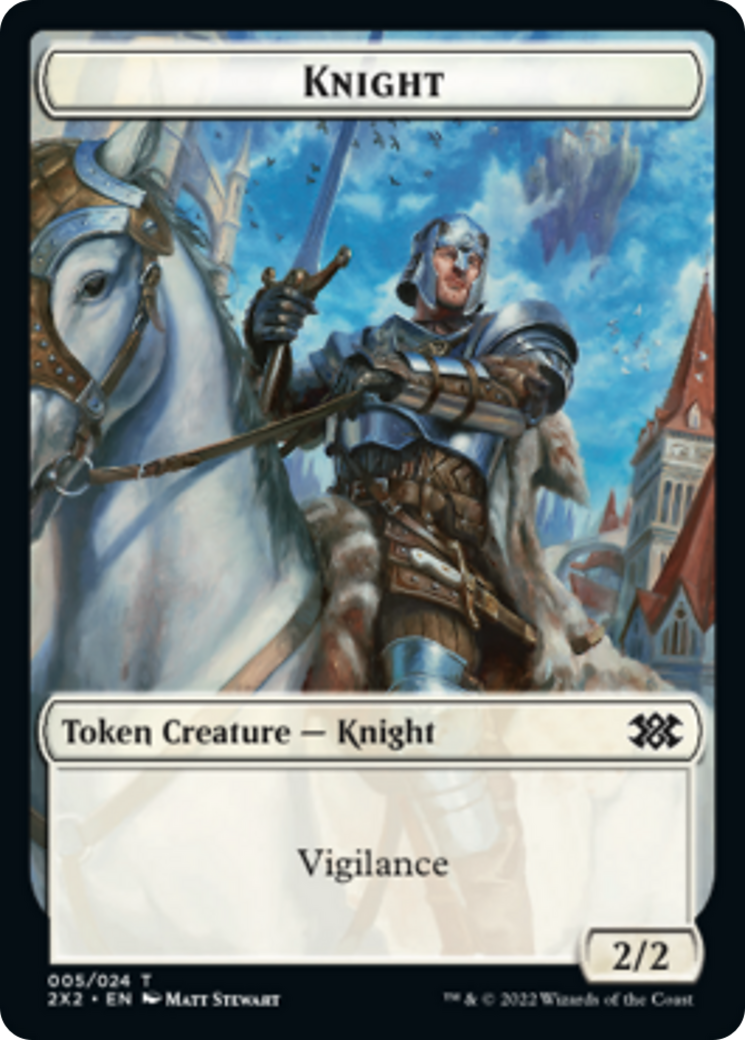 Elemental // Knight Double-Sided Token [Double Masters 2022 Tokens] | Good Games Morley