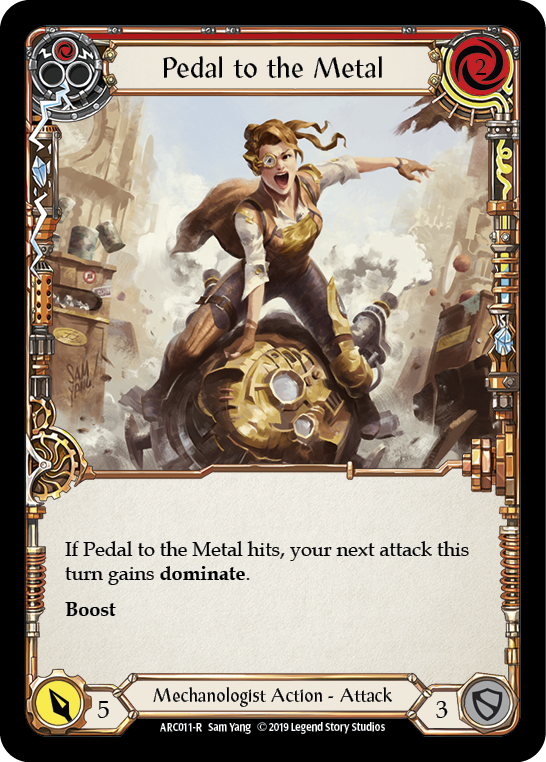 Pedal to the Metal (Red) [ARC011-R] (Arcane Rising)  1st Edition Rainbow Foil | Good Games Morley