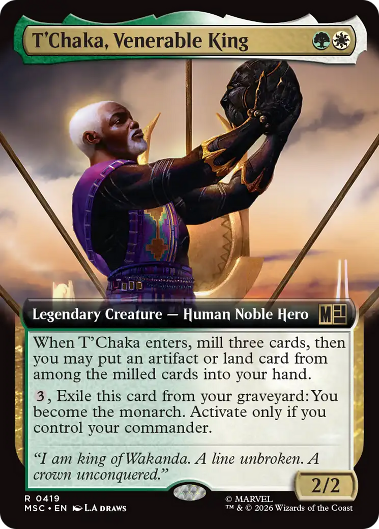 T'Chaka, Venerable King (Extended Art) [Marvel Super Heroes Commander] | Good Games Morley