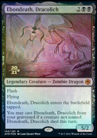 Ebondeath, Dracolich [Dungeons & Dragons: Adventures in the Forgotten Realms Prerelease Promos] | Good Games Morley