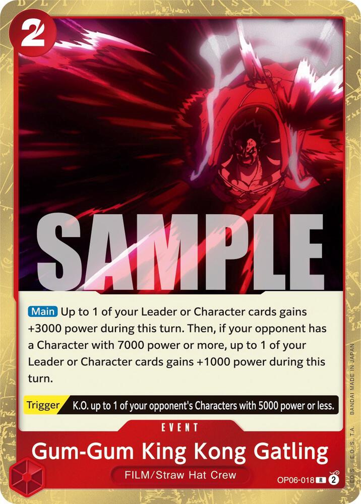 Gum-Gum King Kong Gatling OP06-018 (Wings of the Captain)  - Foil | Good Games Morley