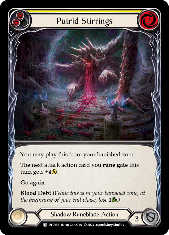 Putrid Stirrings (Yellow) [DTD162] (Dusk Till Dawn)  Rainbow Foil | Good Games Morley