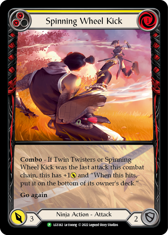 Spinning Wheel Kick (Yellow) [LGS142] (Promo)  Rainbow Foil | Good Games Morley