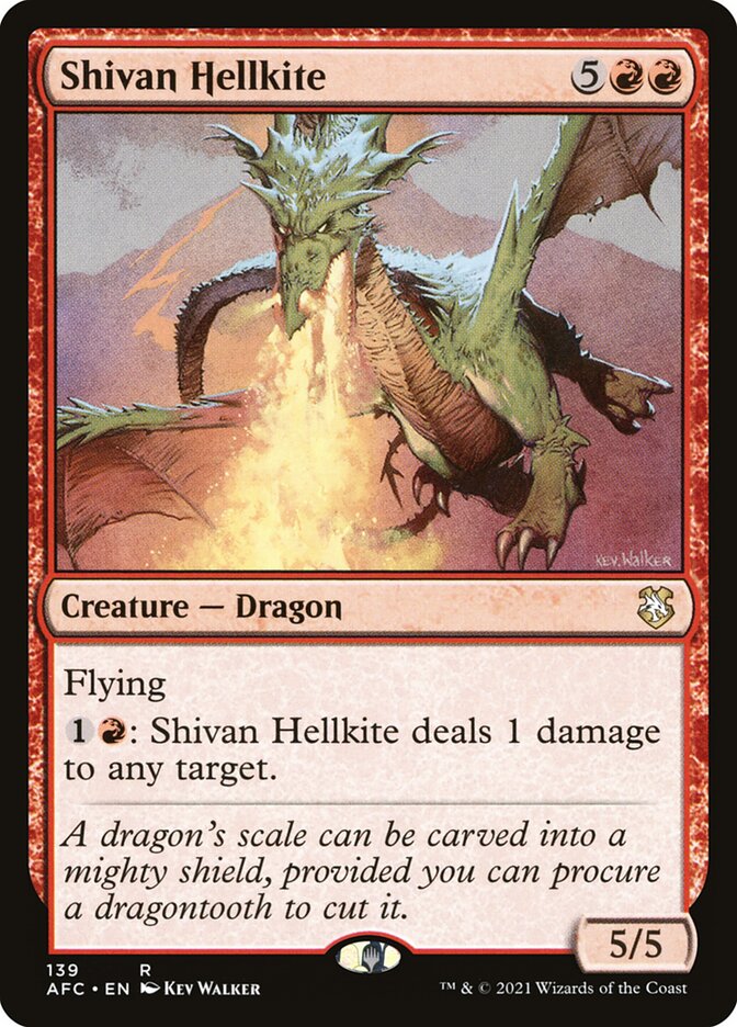 Shivan Hellkite 139/62 (Commander: Adventures in the Forgotten Realms)  | Good Games Morley