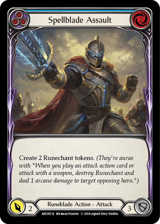 Spellblade Assault (Blue) [ARC087-R] (Arcane Rising)  1st Edition Normal | Good Games Morley