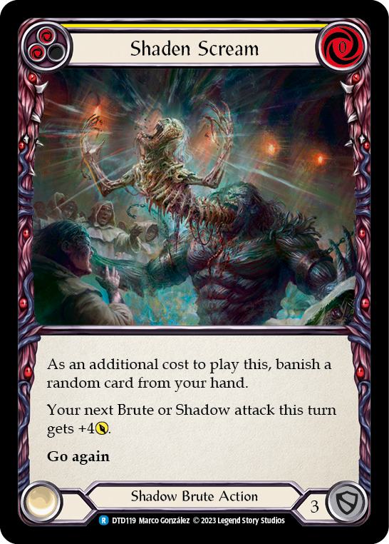 Shaden Scream (Yellow) [DTD119] (Dusk Till Dawn)  Rainbow Foil | Good Games Morley