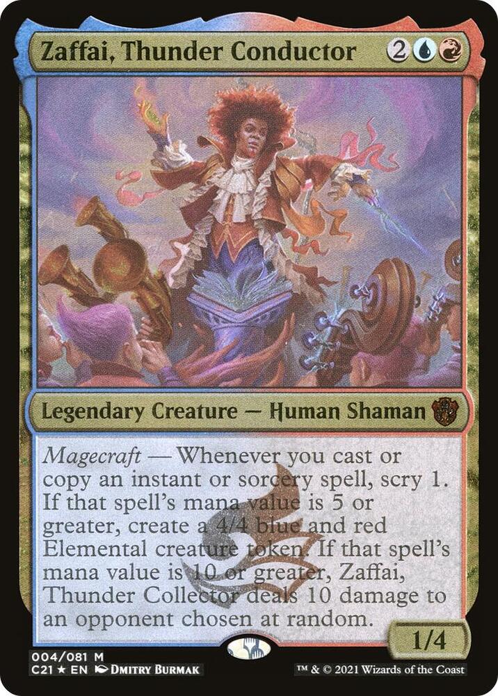 Zaffai, Thunder Conductor (Display Commander) 4 (Commander 2021)  - Thick Stock Foil | Good Games Morley