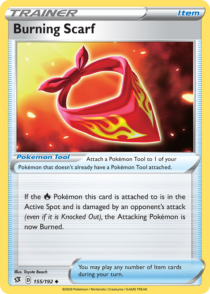 Burning Scarf (155/192) [Sword & Shield: Rebel Clash] | Good Games Morley