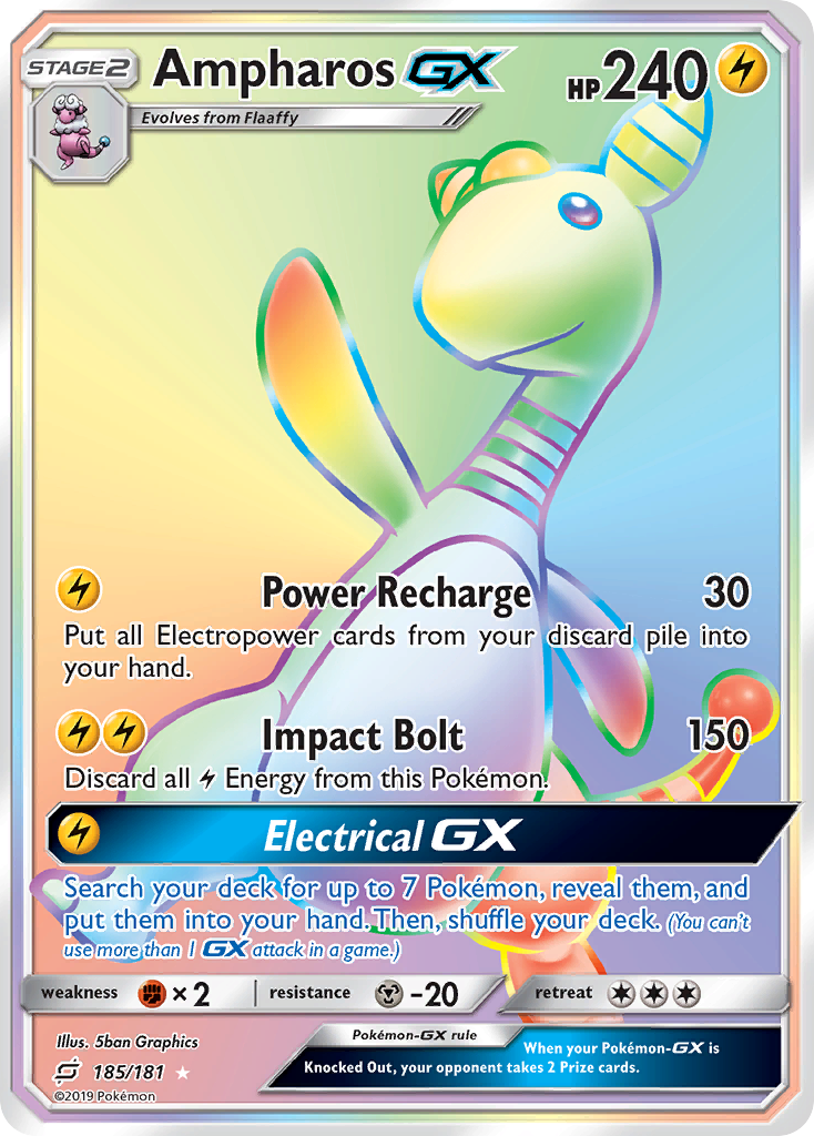Ampharos GX (185/181) [Sun & Moon: Team Up] | Good Games Morley
