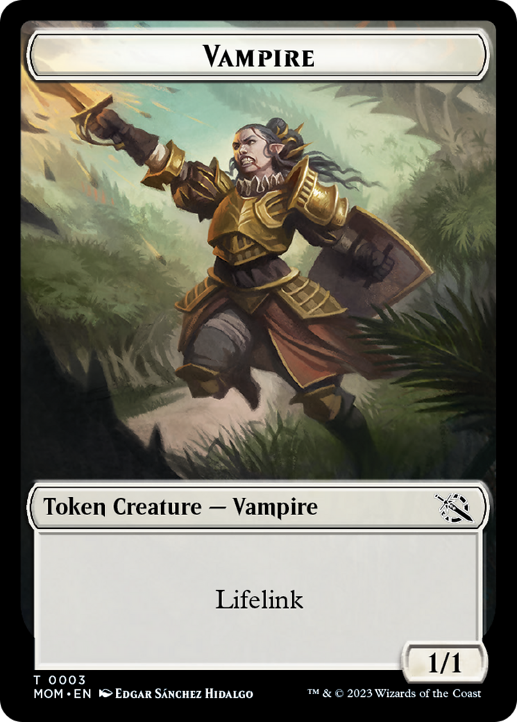Warrior // Vampire Double-Sided Token [March of the Machine Tokens] | Good Games Morley