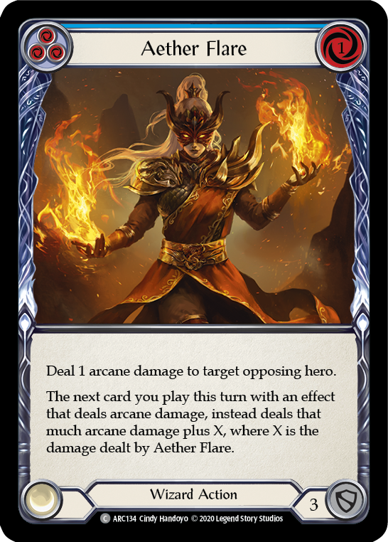 Aether Flare (Blue) [U-ARC134] (Arcane Rising Unlimited)  Unlimited Rainbow Foil | Good Games Morley