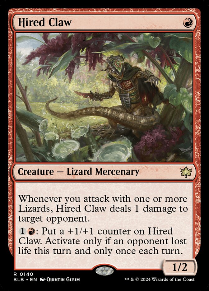 Hired Claw 140 (Bloomburrow)  - Foil | Good Games Morley